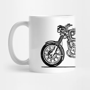 R75 Bike With Leather Pack Sketch Art Mug